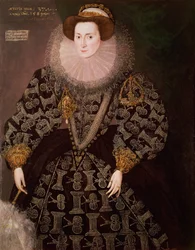 Frances Clinton, Lady Chandos (1552-1623), 1589 (olja på duk överförd från panel)